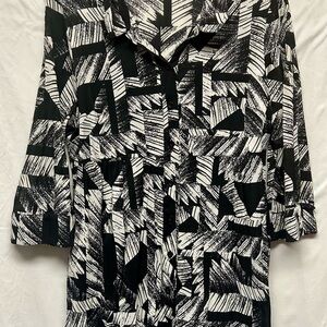 Style & Co Black and White Graphic Dress